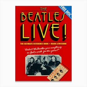 The Beatles Live Paperback 1 October 1986 Canvas Print