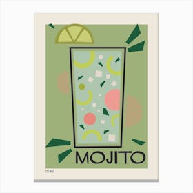 Mojito Retro Cocktail  Canvas Print