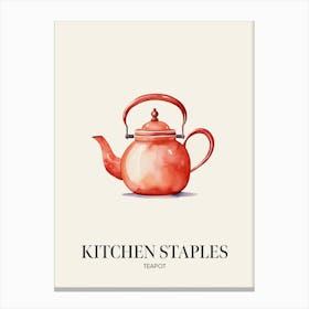 Kitchen Staples Teapot 1 Canvas Print
