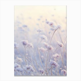 Frosty Botanical Statice Canvas Print