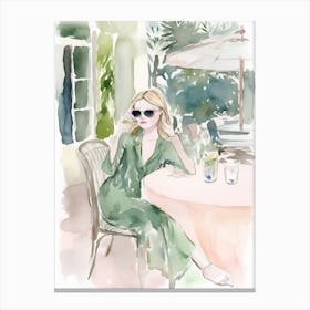 Having A Drink In Capri 2 Canvas Print