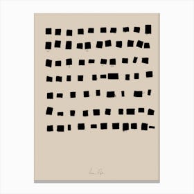 Rhyme Composition In Black And Beige Canvas Print