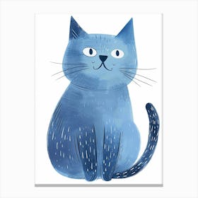 Russian Blue Cat Clipart Illustration 1 Canvas Print