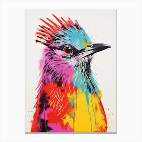 Andy Warhol Style Bird Cuckoo 1 Canvas Print