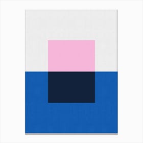 Pink and blue geometry 6 Canvas Print