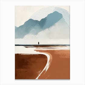 Clouds Becoming Mountains - Abstract Minimal Boho Beach Canvas Print