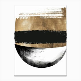 Gold And Black Abstract Painting 14 Canvas Print