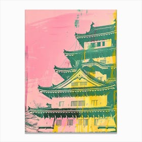 Himeji Japan Duotone Silkscreen 6 Canvas Print