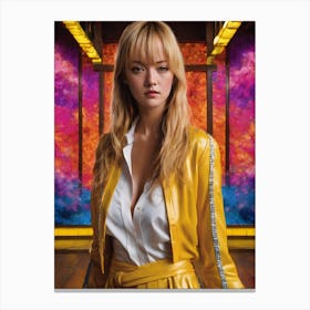 Girl In Yellow Canvas Print