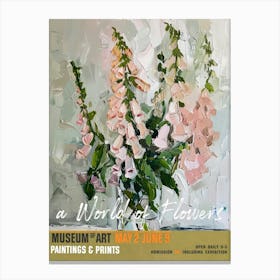 A World Of Flowers, Van Gogh Exhibition Foxglove 1 Canvas Print