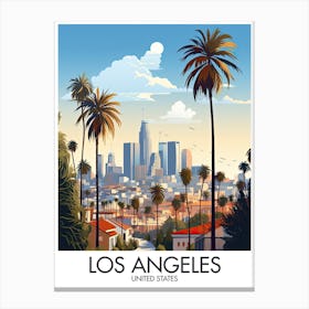 Los Angeles Travel Print California United Sunset Gift Canvas Print