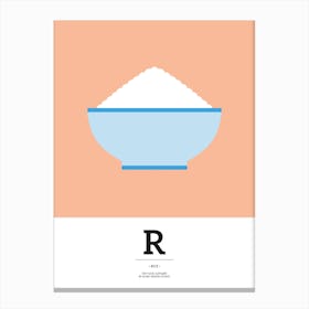 The Food Alphabet – R Canvas Print