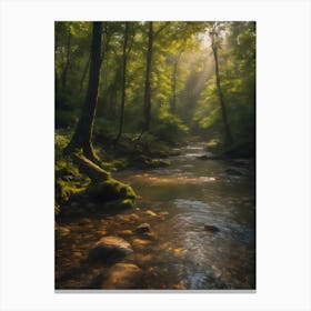 Sunrise In The Forest 1 Canvas Print