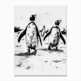 Emperor Penguin Exploring Their Environment 4 Canvas Print