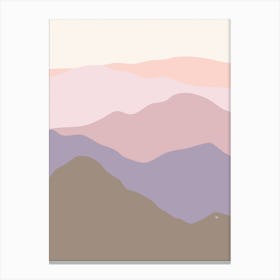 Modern Pastel Hills Canvas Print