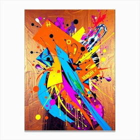 Flux Schnell Vibrant Abstract Art Featuring A Dynamic Arrangem 3 Stampe su tela