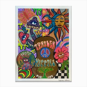 Trailer Hippies Canvas Print