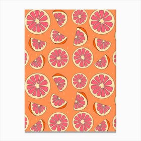Grapefruit Print Canvas Print