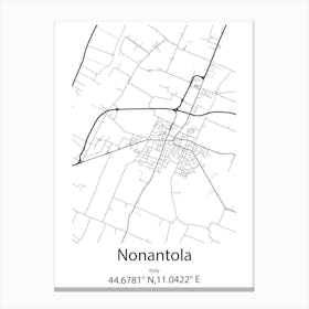 Nonantola,Italy Minimalist Map Canvas Print