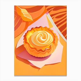 Kouignette Dessert Pop Matisse Flower Canvas Print