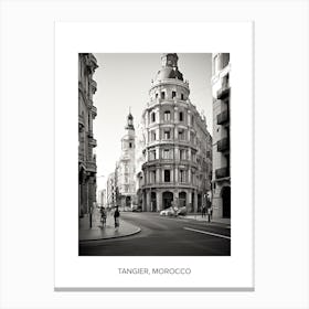 Poster Of Valencia, Spain, Photography In Black And White 1 Canvas Print