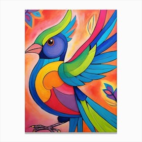 Colorful Bird-Reimagined 23 Canvas Print