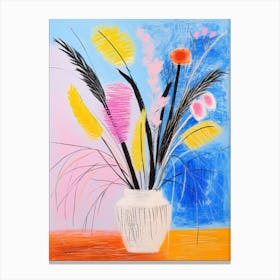 Flower Painting Fauvist Style Fountain Grass 2 Canvas Print