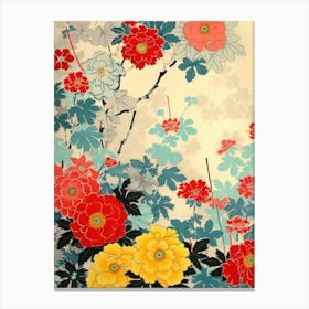 Great Japan Hokusai Japanese Flowers 3 Canvas Print