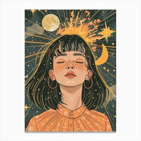 Zodiac Girl Canvas Print