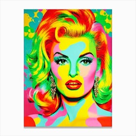 Raquel Welch Colourful Pop Movies Art Movies Canvas Print
