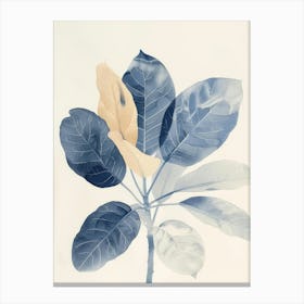 Blue Leaf 1 Canvas Print