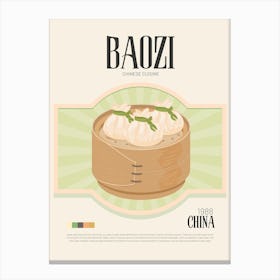 Retro Baozi Art Poster Canvas Print