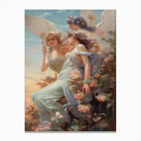 The Muses, Mythology Rococo Painting Canvas Print
