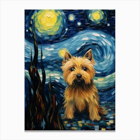 Yorkshire Terrier Starry Night Canvas Print