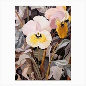 Wild Pansy 4 Flower Painting Canvas Print
