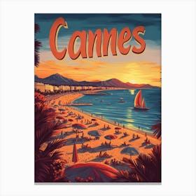 Aihrgdesign A Mid Century Modern Travel Poster For Cannes Sho 7cc850eb Aed8 4218 Abe3 F6b358442612 0 Canvas Print