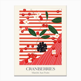 Marche Aux Fruits Cranberries Fruit Summer Illustration 1 Canvas Print