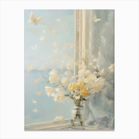 Window With Flowers Canvas Print