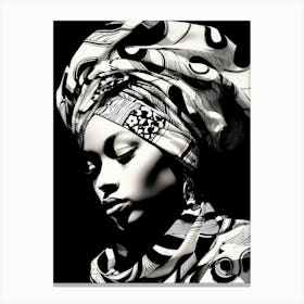 African Woman In A Turban 6 Canvas Print