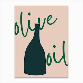 Olive Oil Modern Mediterranean Kitchen Canvas Print