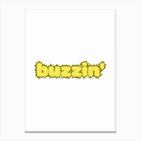 Buzzin' Bright Typography Canvas Print