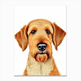 Airedale Terrier Illustration dog Canvas Print