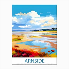 Arnside Aonb Print Area Of Outstanding Natural Beauty Art Arnside Knott Poster Cumbria Coastline Wall Decor Uk Nature Reserve Artwork 4 Canvas Print