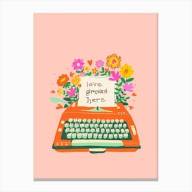 Love Typewritter Canvas Print