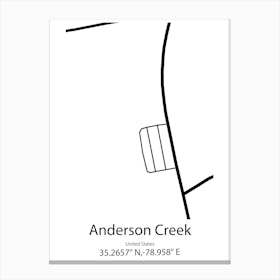 Anderson,United States Minimalist Map Canvas Print