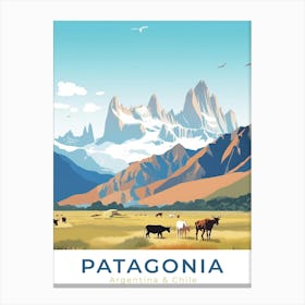Argentina & Chile Patagonia Travel Canvas Print