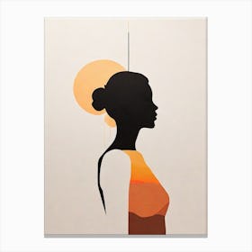 Silhouette Of A Woman 1 Canvas Print