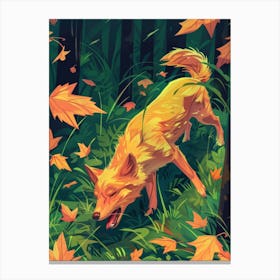 Fox In The Woods 5 Canvas Print