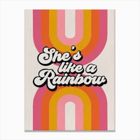 She's Like A Rainbow In Pink Hues Canvas Print