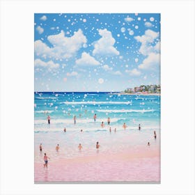 An Oil Painting Of Pink Sands Beach, Harbour Island 1 Canvas Print